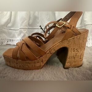 Ana Women's Heston Honey Ginger Heeled Sandals NWT size 10